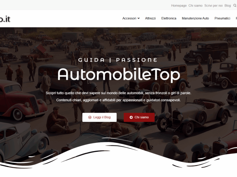 Vendo Blog pronto al lancio settore Auto