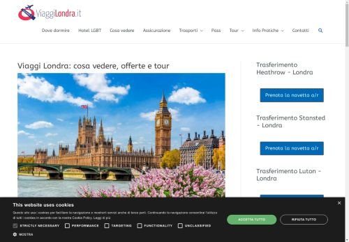 Vendesi sito web turistico su Londra