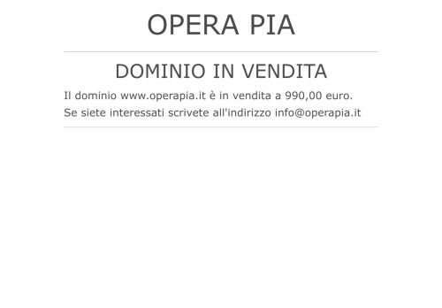 Vendo dominio operapia.it