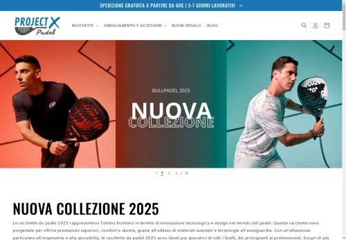 Vendesi sito e-commerce articoli di padel avviato