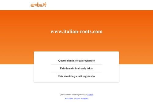Vendo solo dominio italian-roots.com
