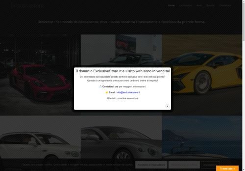 Il dominio ExclusiveStore.it e il sito web sono in vendita