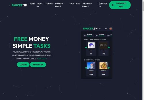 FAUCET.SH - PIATTAFORMA PER GUADAGNI ONLINE