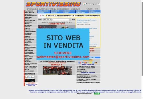 Vendo Sito e Dominio Sportivo