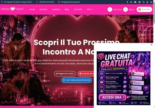 Sito web categoria "Adult" circa 7.000 click al mese