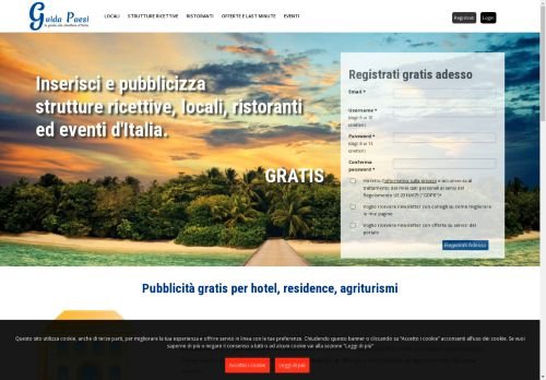 Vendo spazi pubblicitari su www.guidapaesi.it